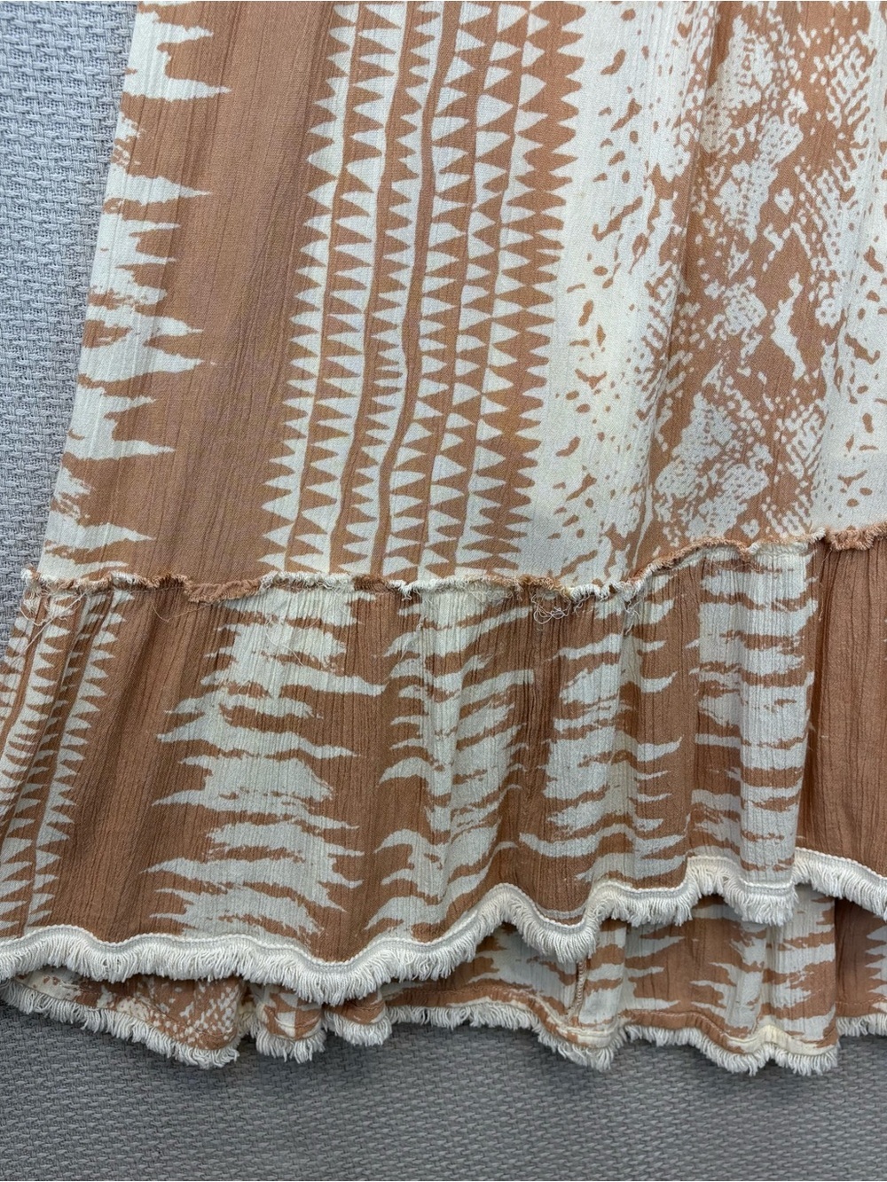 Anthropologie Z&L Europe Maxi Halter Neck Dress Beige Sz L Gauze Boho Festival - Picture 5 of 12